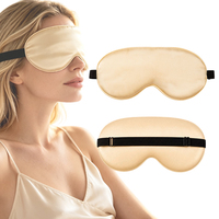 Penutup Mata Satin Lembut dengan Tali Elastis, Penutup Mata Malam Hari, Penutup Mata Sutra Satin, Masker Tidur untuk Kantor dan Perjalanan