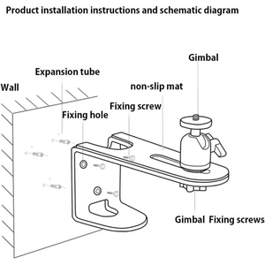 <span class=keywords><strong>Support</strong></span> réglable à 360 rotations adapté à la caméra de sécurité du <span class=keywords><strong>projecteur</strong></span> et aux caméras DV <span class=keywords><strong>Support</strong></span> <span class=keywords><strong>mural</strong></span> pour <span class=keywords><strong>projecteur</strong></span> - Product Image 5