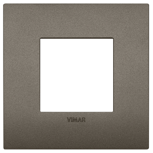 Vimar Placca Classic 2M Metal Wall <b>Switch</b> <b>Plate</b> 9x9cm - Product Image 1