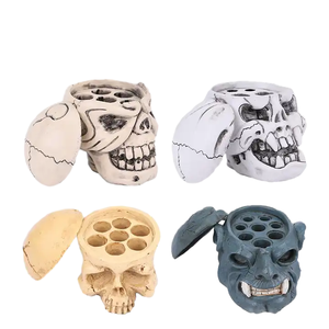 Hard Resin Skull Tattoo Ink Cup <b>Holder</b> 7 Holes Pigment Stand 4 Colors for PMU Tattoo Accessories Display - Product Image 2