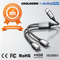 Adaptateur de clé USB, répartiteur USB-C, double port Type-C mâle vers double USB-C femelle, adaptateur de câble compatible avec les ordinateurs portables, Mac, PS5 et plus