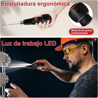 Tournevis électrique sans fil, perceuse sans fil portable Homtronics 3-10N.m, tournevis électrique 3.6V pour le bricolage et le mobilier
