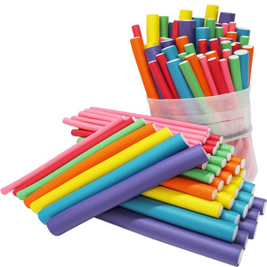 Rizadores de pelo <span class=keywords><strong>sin</strong></span> <span class=keywords><strong>calor</strong></span> de 18cm de longitud, varillas rizadoras <span class=keywords><strong>sin</strong></span> <span class=keywords><strong>calor</strong></span>, herramientas de peluquería DIY, rodillos de pelo de goma con esponja flexible giratoria para dormir - Product Image 1