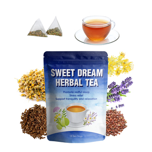 Thé apaisant pour le sommeil OEM, racine de valériane, thé à la camomille, lavande, graines de datte, thé des rêves doux - Product Image 2