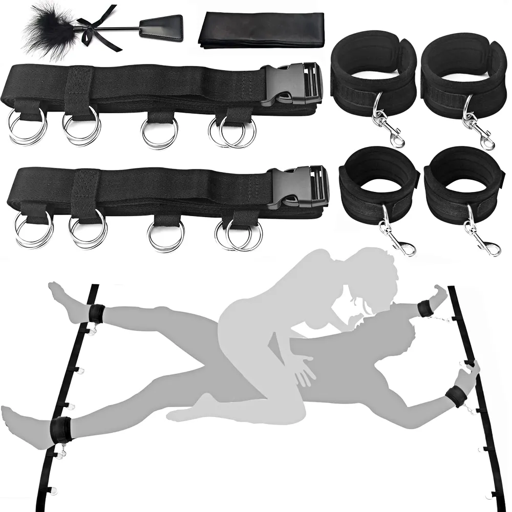 Fabrik Großhandel BDSM Bondage Gear Set Kits Sexspielzeug für Erwachsene Frauen Paar Fantasy Wives Set Handschellen Knöchel manschette Fesseln