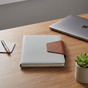 Cuaderno Profesional Hecho a Mano con Cubierta de Lona Personalizable, Encuadernado en Cuero PU, 192 Páginas, Planificador de 12 Meses, para Uso Corporativo y de Oficina - Product Image 2
