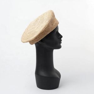 Nouveauté 2024, tendance estivale, chapeau béret en paille raphia crocheté pour femmes et filles - Product Image 6