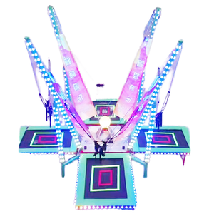 Mới thu hút ngoài trời rực rỡ ánh sáng nhảy <span class=keywords><strong>Bungee</strong></span> Trampoline đi xe làm bằng vật liệu PP bền - Product Image 1