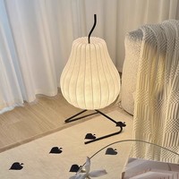 Wabi-Sabi Style Designer Poirier Lampadaire pour Chambre D'accueil Étude Salon Lampadaire En Soie