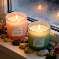 Romantische Klarglas-Kerze Aromatherapie Sojawachs Heimdekoration Weihnachtsdekoration Hochzeitsdekoration Logo Anpassbar