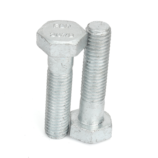 A307 Grade B Carbon Steel HDG Hot Dip Galvanized Partial Thread Hexagon Hex Head Bolt
