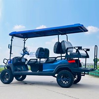 Voiturette de golf électrique à succès, excellent prix, tout-terrain, double rangée, mini-voiturette de luxe à batterie lithium, 6 places, buggy de plage