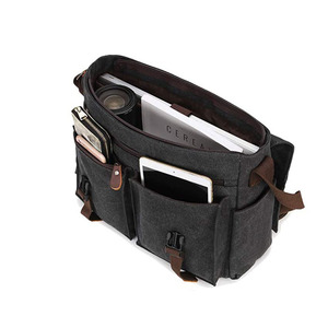 Sac à bandoulière en toile imperméable pour hommes, sacoche Durable à la mode - Product Image 5