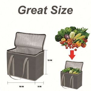 Factory Price Personalized Durable Non Woven Aluminum Cooler Bag Thermal Lunch Food Insulated Bag - Product Image 5