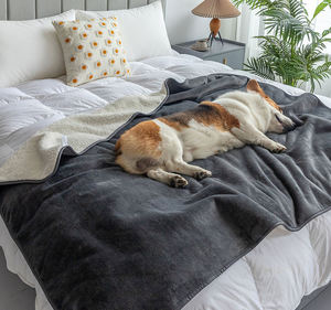 Luxe nep bont waterdichte warme bedrukte honden- en katten deken voor de winter - Product Image 2