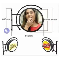 Logo circulaire Led affichage Double face rond numérique LED affichage étanche extérieur magasin circulaire LED enseigne