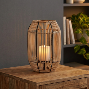 Lanterne en fer porte-bougie, tressée naturellement, faite à la main, luminaire décoratif de Noël pour la maison - Product Image 3