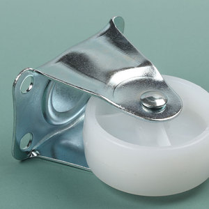White PP Swivel Caster Wheels 50 65 83 93 117mm Firm Tread Furniture Casters No Brake Included Rivet Bearings - Product Image 2
