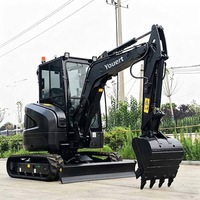 Mini-excavatrice sur chenilles 3,5 tonnes avec rotateur inclinable et bras télescopique, certifiée CE EPA EURO5, hydraulique, pour travaux agricoles, avec pompe et boîte de vitesses, garantie 3 ans