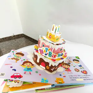 Impressão de livro pop-up 3D à prova d'água de desenho animado personalizado para recém-nascidos pré-escolares fornecido de fábrica