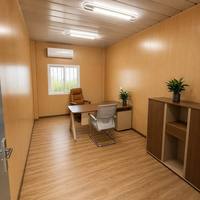 Maison préfabriquée modulaire portable en conteneur de 20 pieds, assemblage rapide, 2 chambres, pour l'hébergement des travailleurs du bâtiment