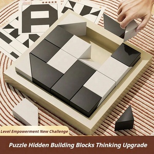 Blocs cachés Puzzle jouet logique pensée Train jeu de raisonnement spatial 80 niveau défi blocs de construction Puzzle jeu de casse-tête - Product Image 3
