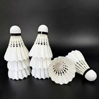 Volant de badminton hybride en plumes de canard de classe B, écologique, pour entraînement polyvalent, tête en liège à 2 couches, fabricant OEM