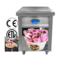 Máquina de rollo de helado ETL NSF, máquina de helados fritos