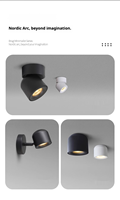 Plafonniers encastrés anti-éblouissement réglables modernes 7w 15w, COB, montage en surface, LED, spot nordique pour intérieur