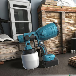 Pratique Baoba 21V Lithium Ion de qualité industrielle DIY Pistolet 1000ml Capacité de tasse 2500PSI Pression maximale pour peinture Latex 1.3mm - Product Image 5