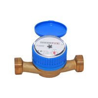 Compteur d'eau domestique compact à jet unique SRJ, vente directe usine, 15-25mm, IP68, OEM, laiton, ISO 4064 Classe B, 1.6MPa, Rouge