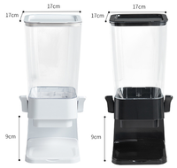 Distributeur de céréales moderne en plastique grande capacité avec impression, idéal pour les fêtes, conteneur de stockage de riz domestique, organisateur de grains de cuisine