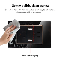 Bingoelec vente en gros 118 pôles Double 3 amélioration de l'habitat alimentation électrique verre mur Schuko prises 2 USB A + A Compatible WIFI