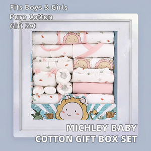 Set Regalo per Neonati, Abbigliamento in Puro Cotone, Tutine Spesse Estive con Chiusura a Bottoni, Abbigliamento Unisex per Bambini - Product Image 1