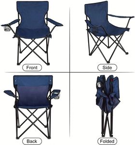 Chaise pliante de camping et de plage rétractable pour pique-nique en plein air - Product Image 4
