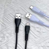 Kabel Data HP USB C Murah 1m 3A Fast Charging Konduktor Tembaga Murni Selubung PVC untuk Ponsel Grosir