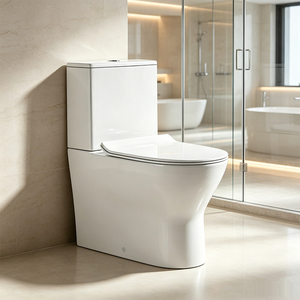 <span class=keywords><strong>Scarico</strong></span> a Parete in Ceramica a Due Pezzi, Facile da Pulire, Superficie Smaltata, <span class=keywords><strong>Scarico</strong></span> per WC di Alta Qualità - Product Image 5
