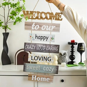 Placa de <span class=keywords><strong>madera</strong></span> transfronteriza <span class=keywords><strong>para</strong></span> decoración del hogar respetuosa con el medio ambiente, <span class=keywords><strong>frases</strong></span> inspiradoras, letrero de <span class=keywords><strong>madera</strong></span> grabado <span class=keywords><strong>en</strong></span> arte, cuerda de yute vinculada - Product Image 3