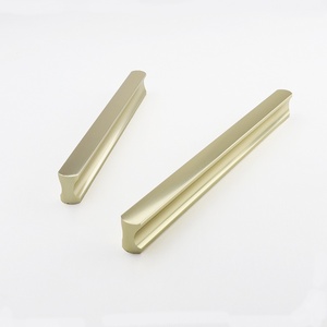 Laci pegangan pintu kabinet dapur logam campuran aluminium emas hitam sederhana Amerika menarik perabotan panjang pegangan perangkat keras - Product Image 3