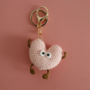 Crochet café dinosaure maison coeur banane breloque porte-clés <span class=keywords><strong>fait</strong></span> à la <span class=keywords><strong>main</strong></span> Mini mignon forme <span class=keywords><strong>laine</strong></span> tricoté tissé poupée sac accessoires cadeau - Product Image 6