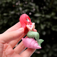 Figurine de princesse sirène en PVC, objet de collection, décoration de bureau, décoration de gâteau, cadeau pour filles de 14 ans et plus, vente en gros