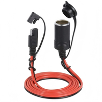 Cable Adaptador SAE a Encendedor de Cigarrillos Hembra de 24V 20A y 1.5M para Motocicleta, Venta al Por Mayor LanLin