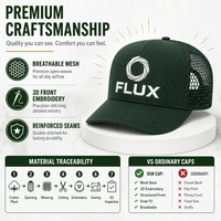 Casquettes de camionneur personnalisées, dos en maille, structurées, avec logo 3D en relief, pour hommes et femmes, camping, randonnée, nature, vêtements de travail, vert forêt, snapback