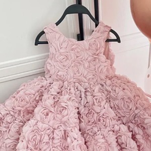 Vestido de <span class=keywords><strong>Bautizo</strong></span> <span class=keywords><strong>para</strong></span> Niña, Elegante Vestido de Cumpleaños <span class=keywords><strong>para</strong></span> Bebé, Vestido de Princesa con Volantes <span class=keywords><strong>para</strong></span> Niña de las Flores en Bodas, Vestido de Cintura Alta - Product Image 4