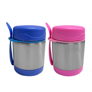 Dễ Thương Thực Phẩm Ấm Hơn Thép Không Gỉ Súp Nhiệt 300Ml Miệng Lớn Chống Rò Rỉ Thực Phẩm <span class=keywords><strong>Container</strong></span> Với Dao Kéo - Product Image 2