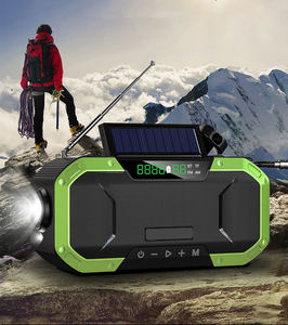 Portable Factory Waterproof Multi Function AM FM WB Radio with Solar <b>Hand</b> Crank Flashlight BT Speaker and 4000mAh Power Bank - Product Image 5