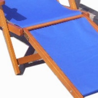Fauteuil de terrasse pliable classique européen avec dossier réglable, taille sur mesure, en tissu Oxford stabilisé aux UV et structure en bois de hêtre