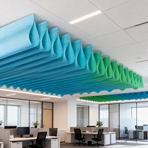 Panneaux acoustiques modernes en PET polyester pour plafonds et murs, insonorisants et absorbants, pour la maison et le bureau, idéaux pour les appartements - Product Image 3