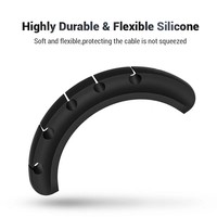 Organizador de cables, soporte de gestión de cables, enrollador de Cable USB Flexible, Clips de silicona ordenados para ratón, teclado, Protector de auriculares