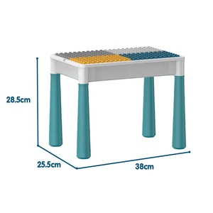 Bao Han Trẻ Em Giáo Dục Nhựa Xây Dựng Khối Bảng 104 Khủng Long Trượt Theo Dõi Chơi Thiết Lập Đồ Chơi Với Phim Hoạt Hình Thỏ Ghế - Product Image 5